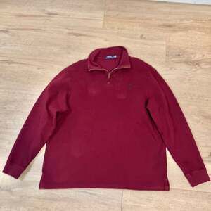 Polo Ralph Lauren Men's Estate Rib Quarter-Zip Pullover Sweater Burgundy XXL